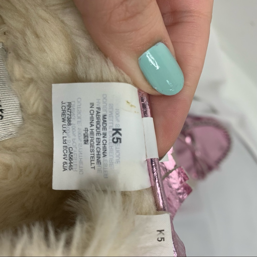 Jcrew pink metalic moccasin slippers - Picture 13 of 14